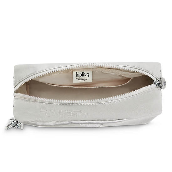 Kipling Gleam Metallic Pouch Taske Sølv | DK 2133VR